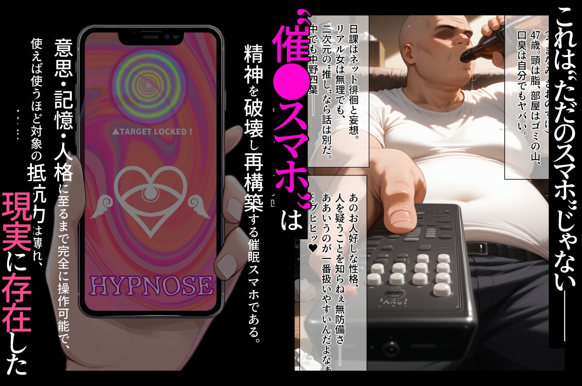 ヒロイン洗脳 ―中野三〇・四〇 催●スマホで言いなりカノジョ化計画【全編セリフ付き】― サンプル1ページ目