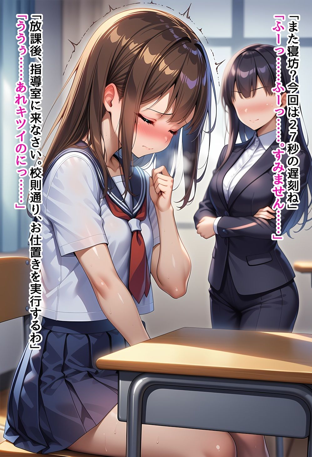 女子校生お仕置きクリ電マ〜些細なミスでお仕置きクリ電マ調教のやりすぎアクメ処刑させられちゃう女子校生達の短編CG集 サンプル4ページ目
