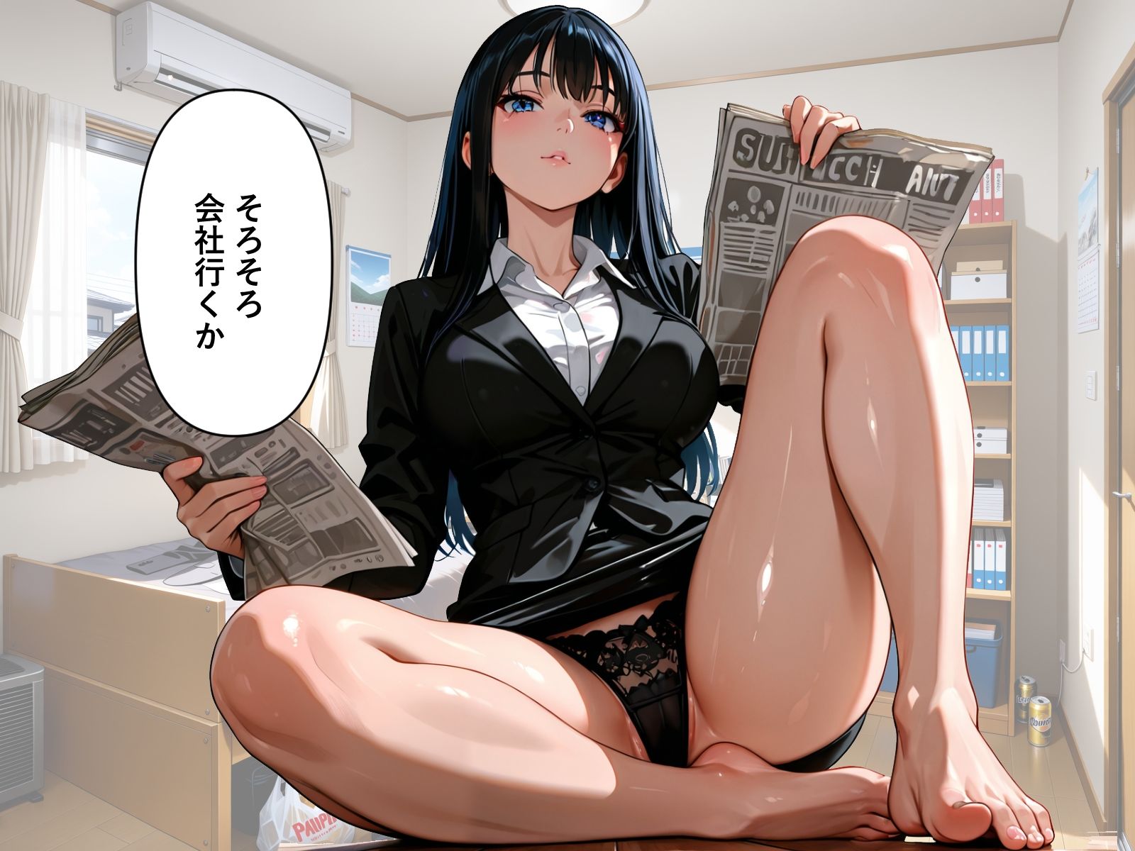 女体化おじさん部長、エステで快感教え込まれ連続絶頂 サンプル1ページ目