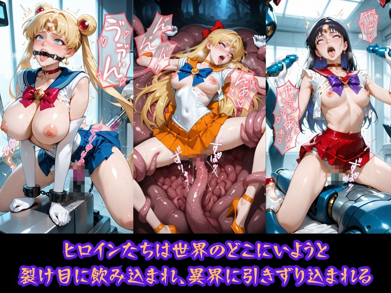 異種姦ヒロイン凌●〜セーラーム●ン編〜 サンプル7ページ目