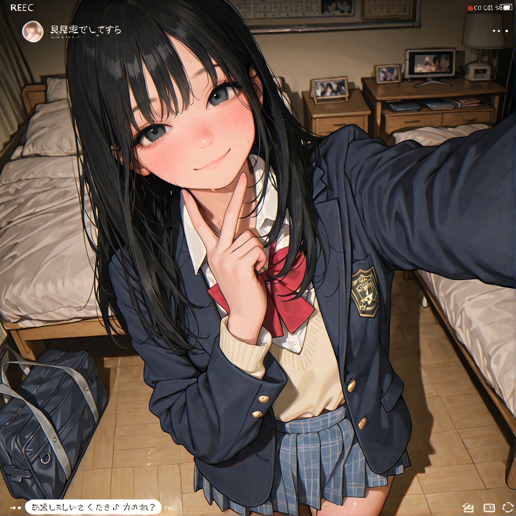 【500枚】えっちな配信をしていた 幼馴染JK サンプル1ページ目
