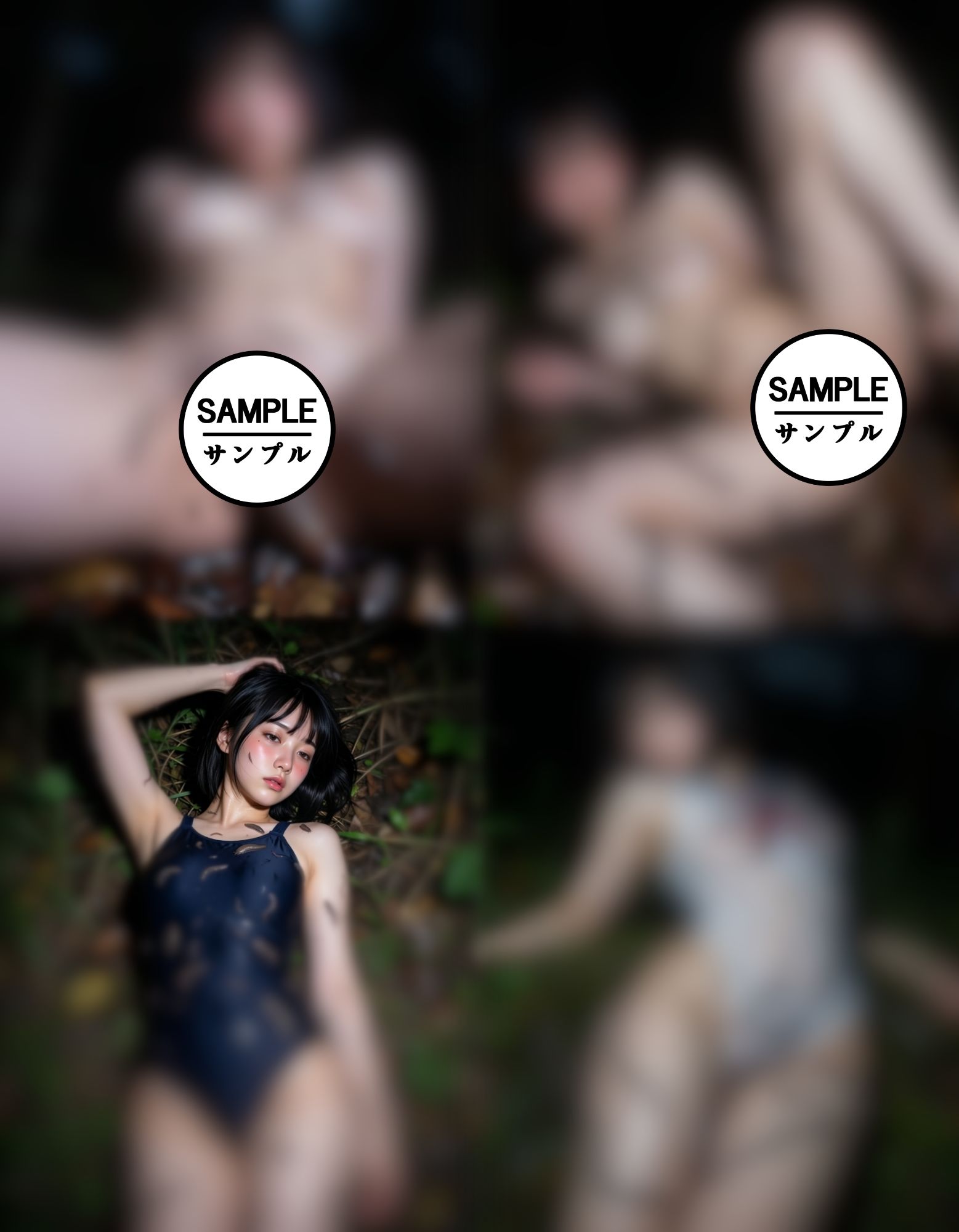 新人AIグラドル白瀬紗夜、誰も来ない夜の公園でこっそりひみつ撮影 Part2 サンプル1ページ目