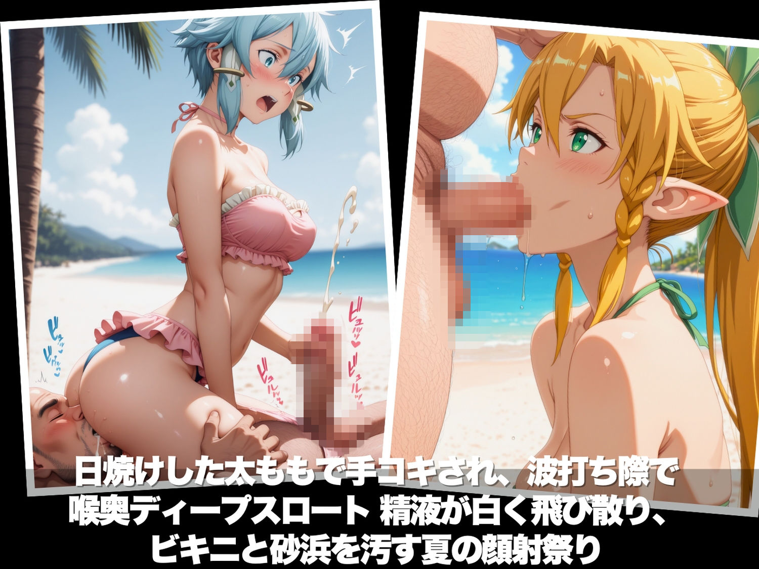 真夏の海辺で堕ちて 〜おじさんの虜になって妊娠するまで〜 ソ●ドアート・オンライン編 サンプル4ページ目