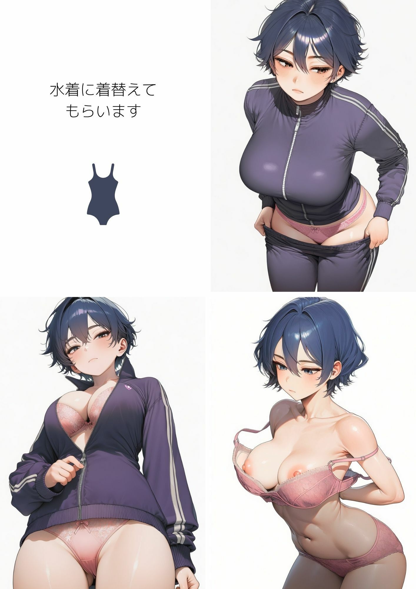 【グラビア写真集風CG集】競泳水着と肉体美〜F4F真琴ソログラビア vol.1〜【R18完全版】 サンプル2ページ目