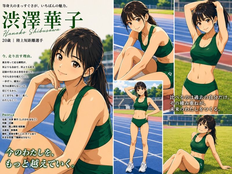 【CG】女子陸上部ヌードグラビア写真集 Vol.2 サンプル1ページ目