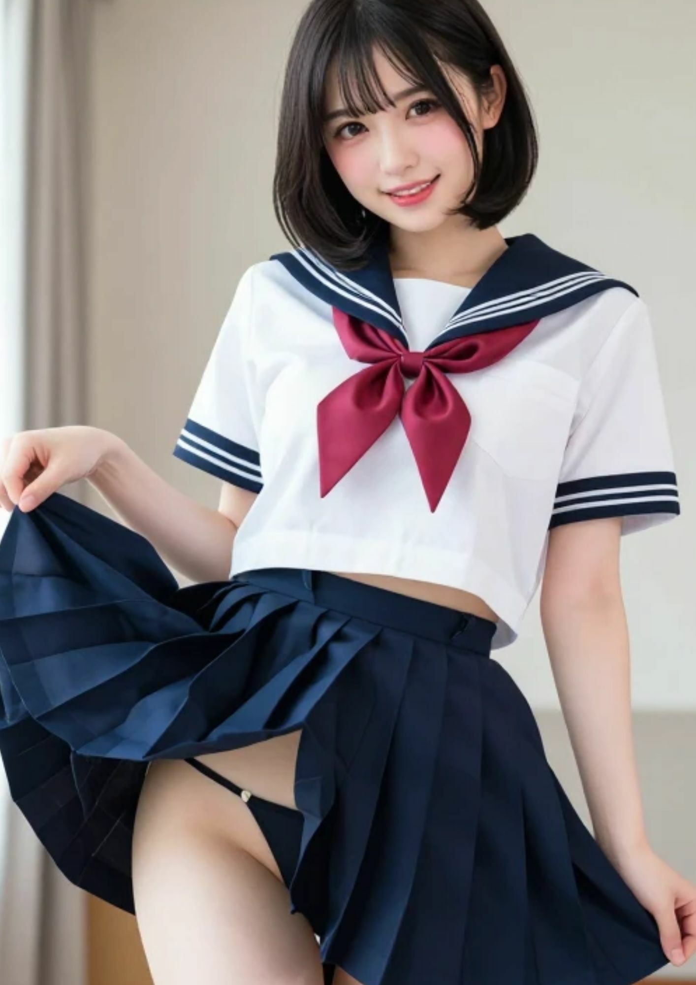 AI美女写真集VOL.4 ショートヘアお姉さん「AIななみ」のコスプレ画像集♪ サンプル7ページ目