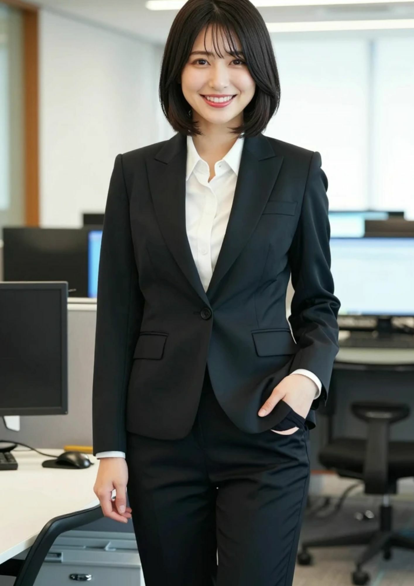 AI美女写真集VOL.4 ショートヘアお姉さん「AIななみ」のコスプレ画像集♪ サンプル8ページ目