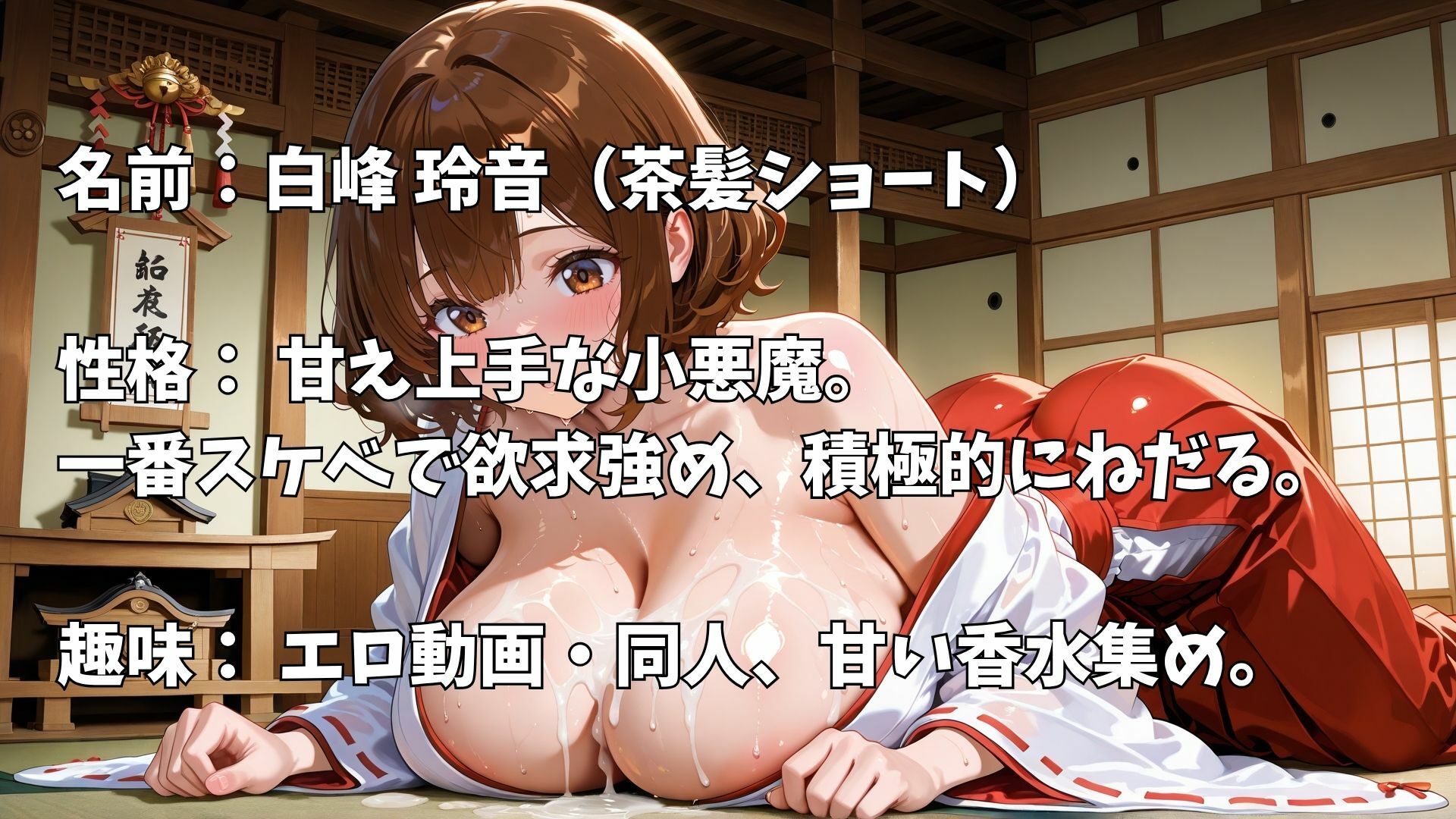 【4K】巫女バイト爆乳JK3人と神社内で禁断セックス サンプル8ページ目