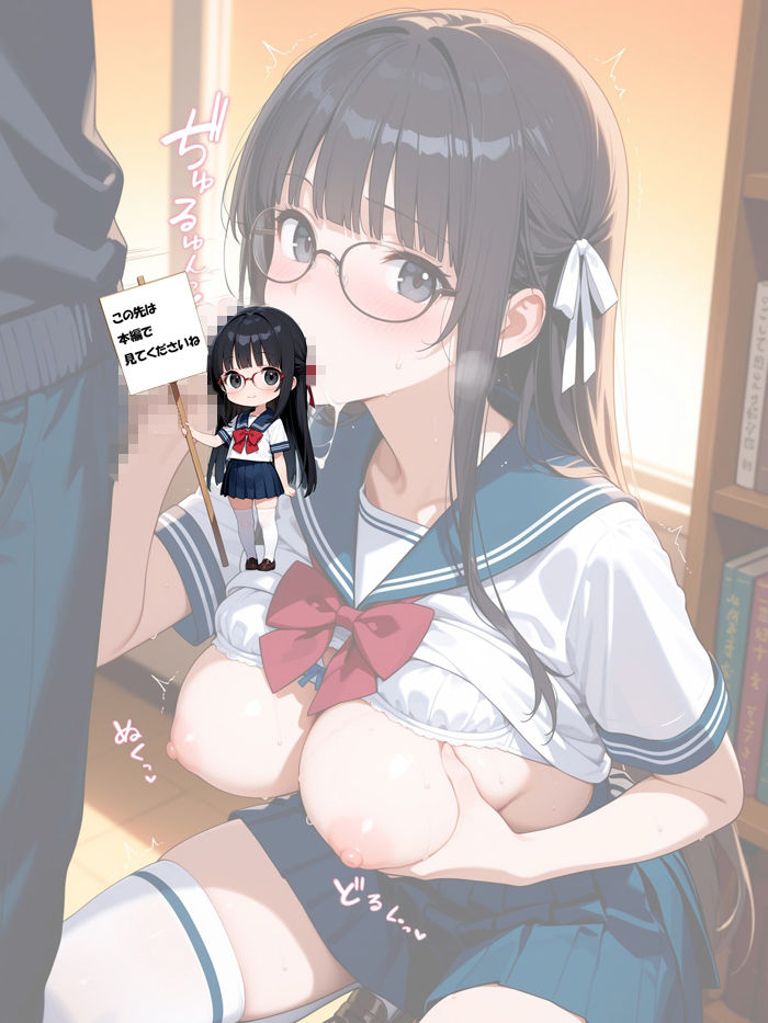 放課後の図書室でイケナイ事が大好きな図書委員さん サンプル4ページ目