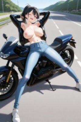 【裸ジーンズ女子12】乳首丸見えのライダースガール サンプル10ページ目
