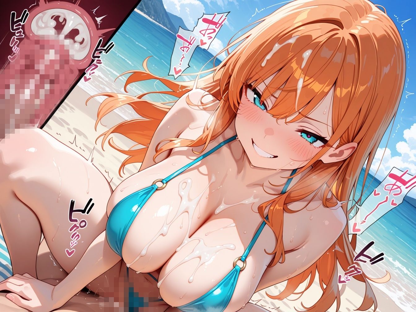 清楚系爆乳ギャルがリゾート地で性欲解放〜昇天〜汗だく生ハメセックス サンプル4ページ目