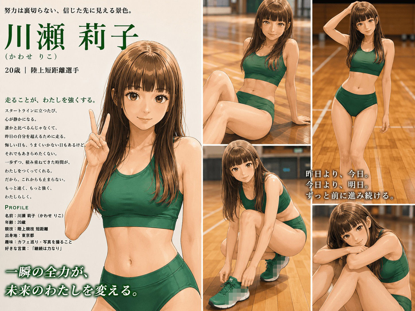 【CG】女子陸上部ヌードグラビア写真集 Vol.3 サンプル1ページ目