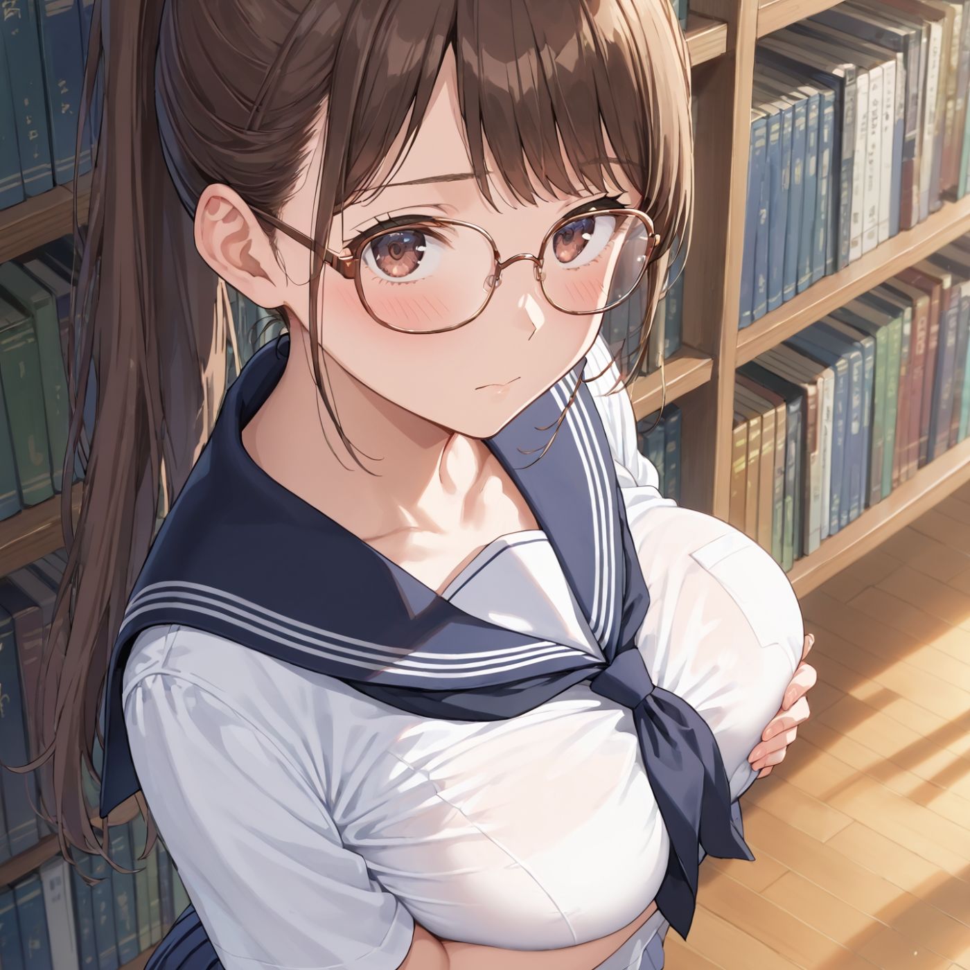 学園性活！図書委員と官能的な秘め事8【メガネ美少女の厳選CG280枚収録】スマホ向け サンプル5ページ目