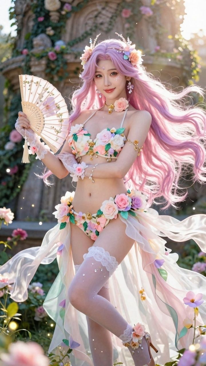 【AIコスプレ美女アイドルシリーズ ＃005 MV ＆ 写真集】〜Me or the Flowers / 星乃音ぴこ〜 サンプル2ページ目