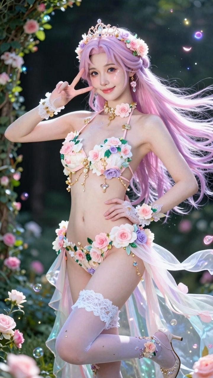 【AIコスプレ美女アイドルシリーズ ＃005 MV ＆ 写真集】〜Me or the Flowers / 星乃音ぴこ〜 サンプル3ページ目