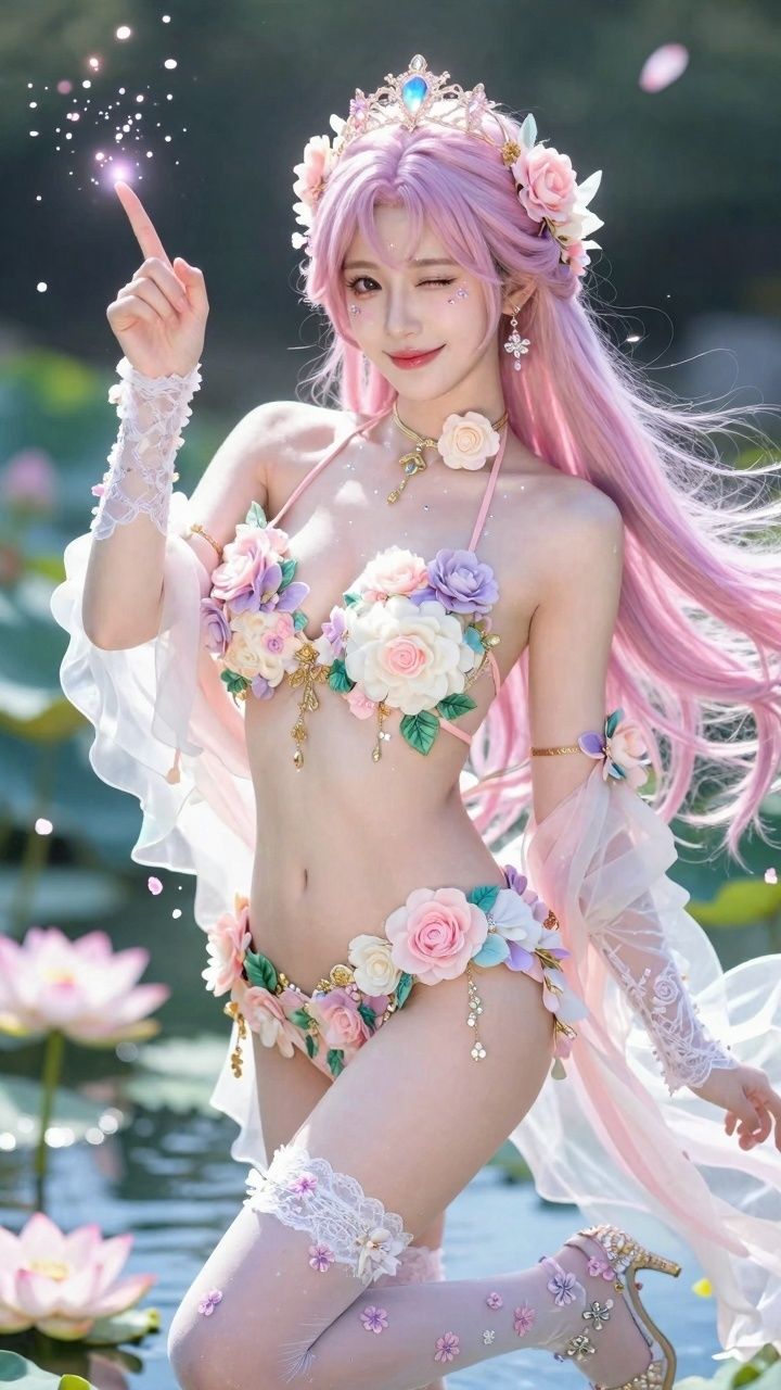 【AIコスプレ美女アイドルシリーズ ＃005 MV ＆ 写真集】〜Me or the Flowers / 星乃音ぴこ〜 サンプル4ページ目