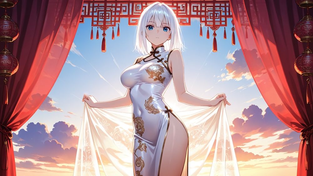 爆乳白髪青眼と深紅髪グラビア羞恥調教プライベート撮影 サンプル4ページ目