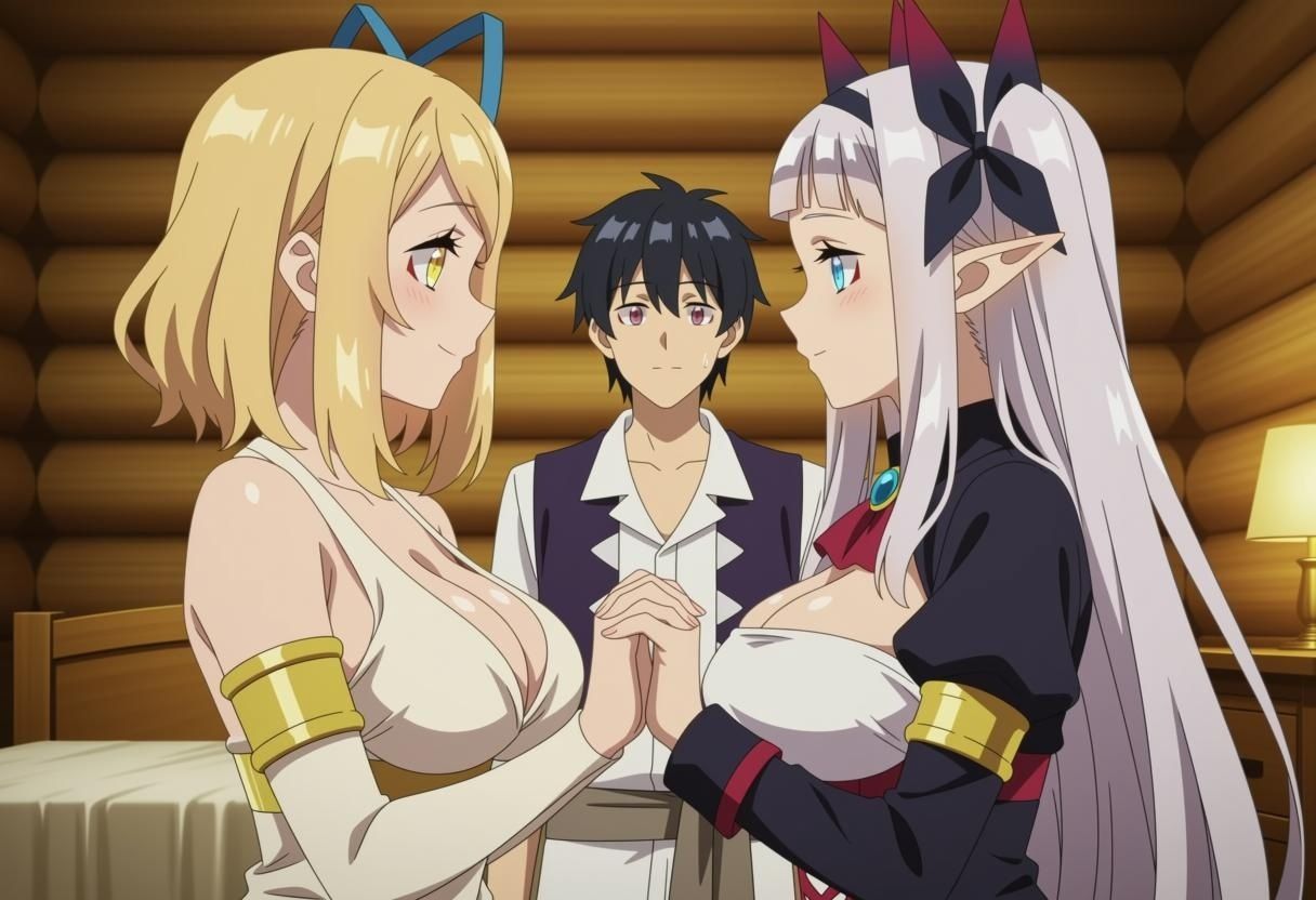 【アニメ21枚＋CG166枚】 ティアとルールーシー=ルー〜異世界娘たちの部屋極楽3P〜 サンプル1ページ目