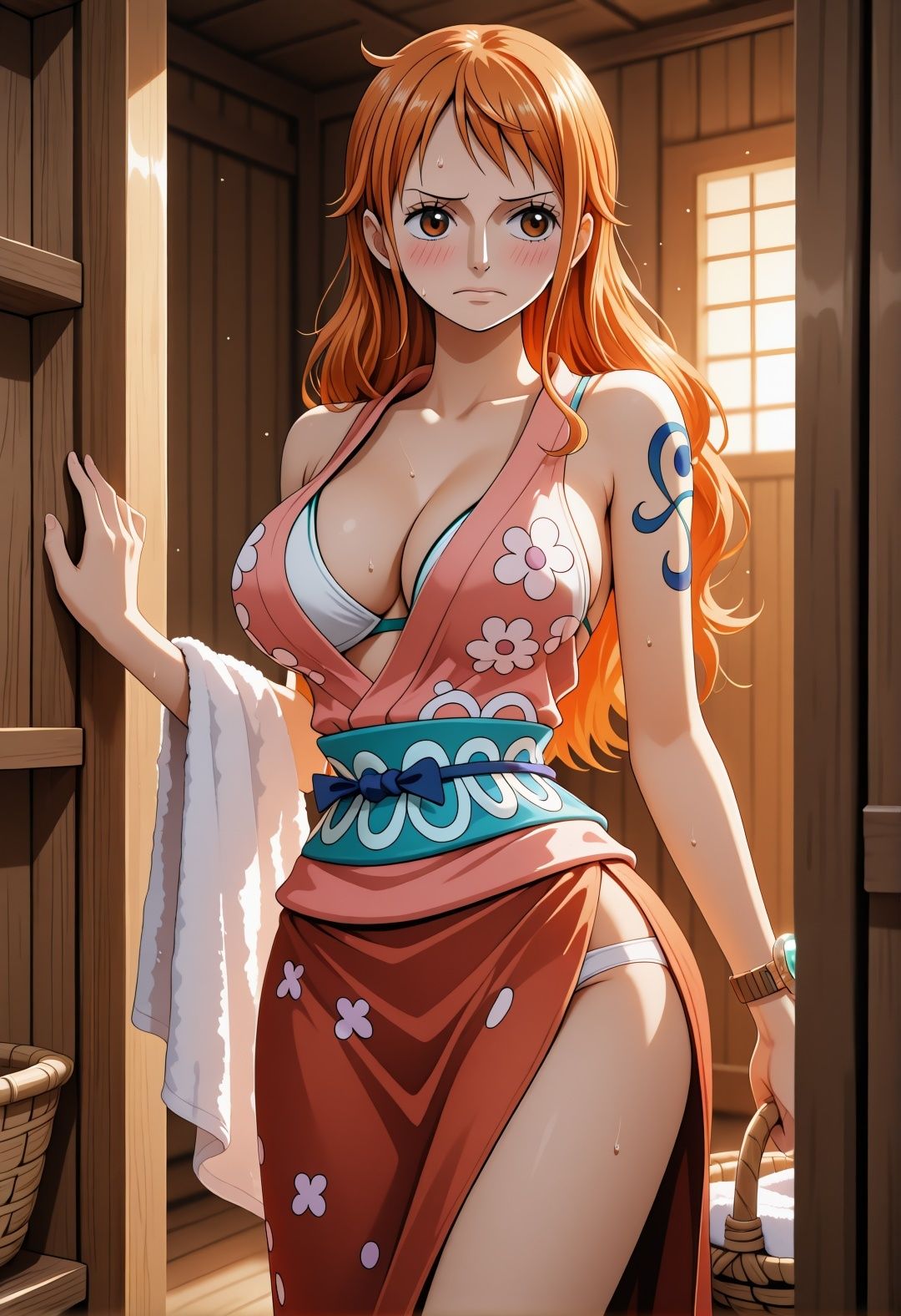 O〇E PI〇CE ナ〇温泉旅館凌●パロディ 巨乳美女が混浴調教セックス中出し290枚 サンプル1ページ目