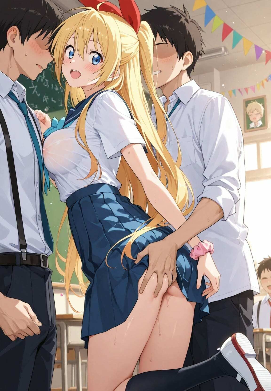 文化祭で清楚彼女が「クラス全員の孕ませ権利譲渡」で肉便器になるまで ニ〇コイ サンプル1ページ目