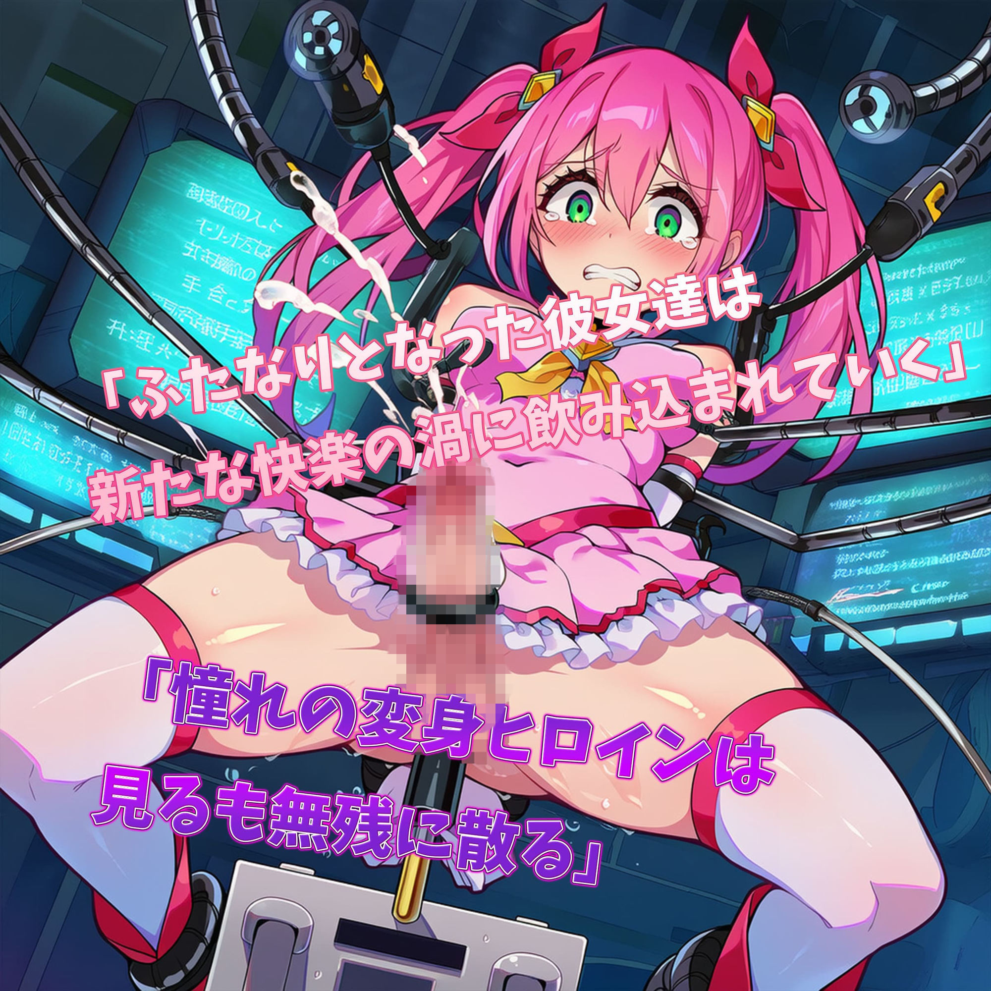 ふたなり変身ヒロイン 尿道×絶頂 シチュエーションCG集 サンプル1ページ目