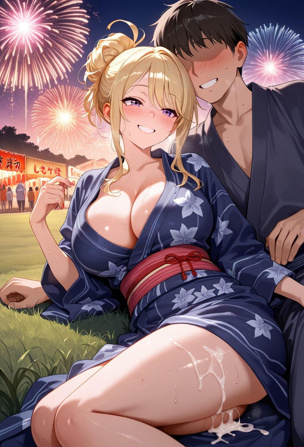 種付祭り〜浴衣ギャルと生ハメ〜 サンプル4ページ目