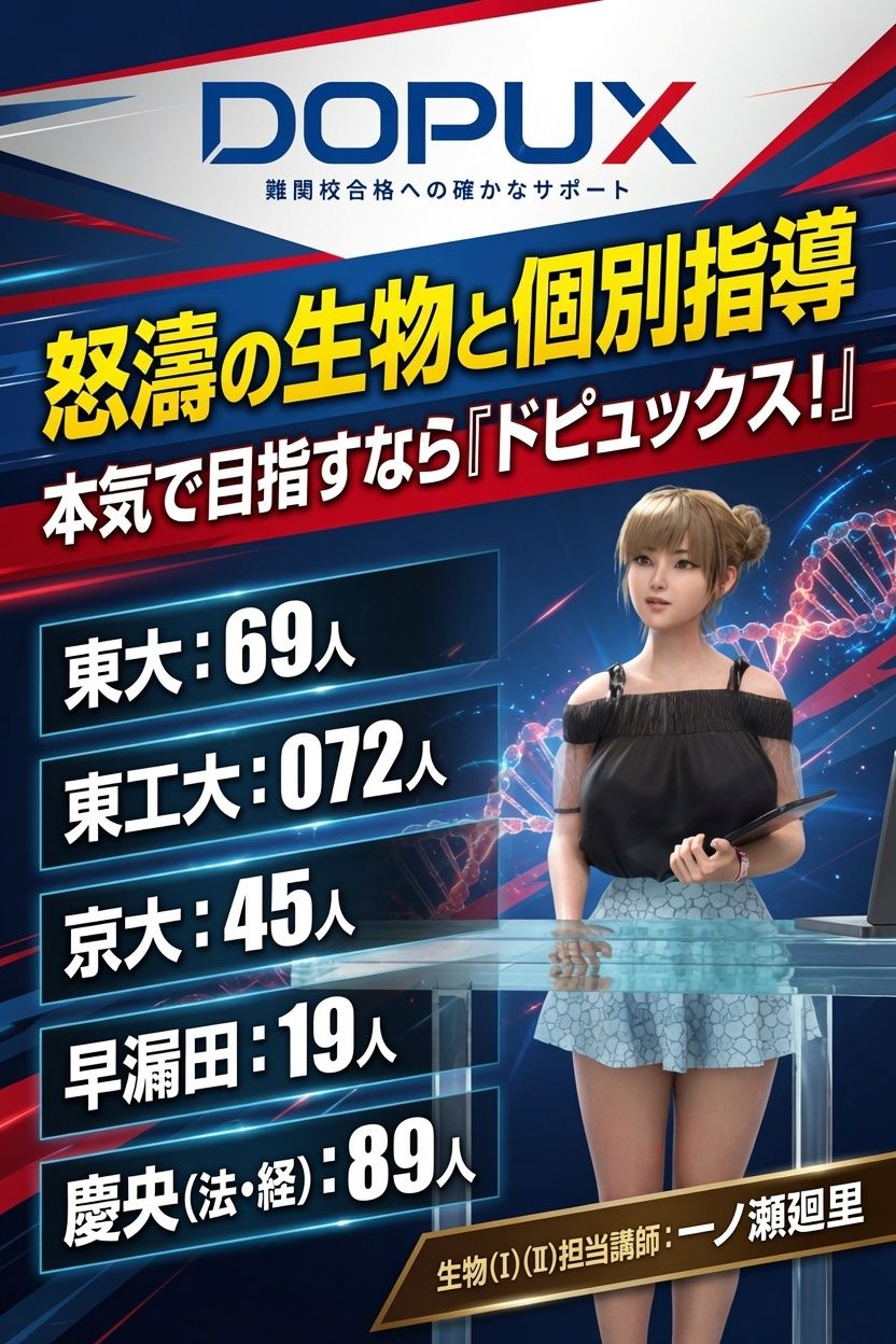 【▲20】一ノ瀬廻里 大学に進学し強豪予備校『DOPUX（ドピュックス』で生物I，IIを教える名物講師に！（Vol.017:タンパク質） サンプル1ページ目