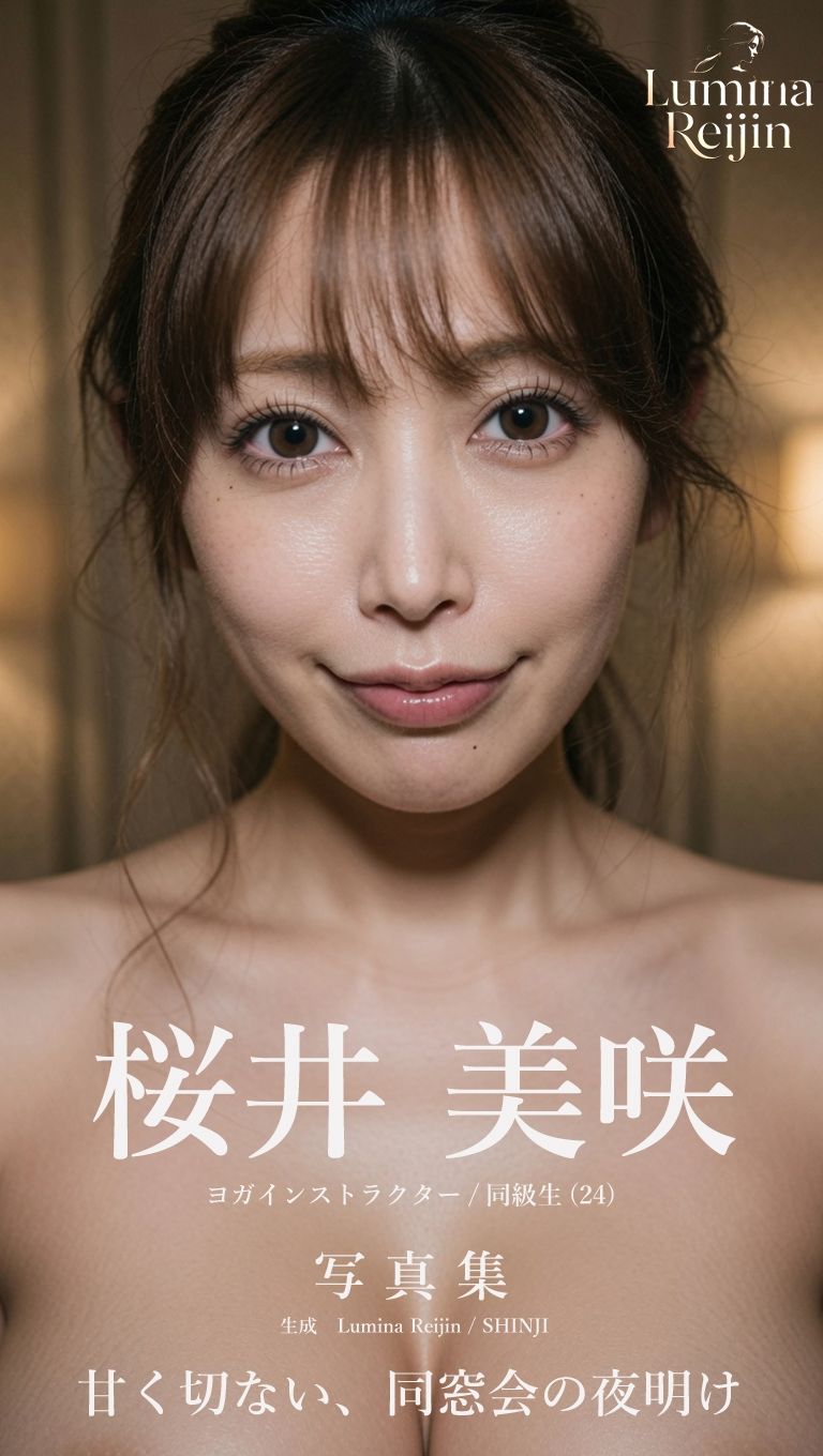【AI生成】IMAGE VIDEO ＆ AI写真集 Vol.3 桜井美咲 ヨガインストラクター/同級生 「甘く切ない、同窓会の夜明け」 サンプル2ページ目