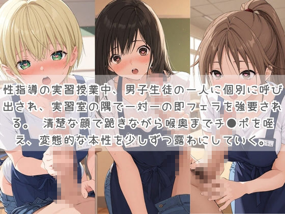生徒たちの搾精パトロール係 〜先生を見つけたら即抜きサービス〜 い〇ご100％ サンプル1ページ目