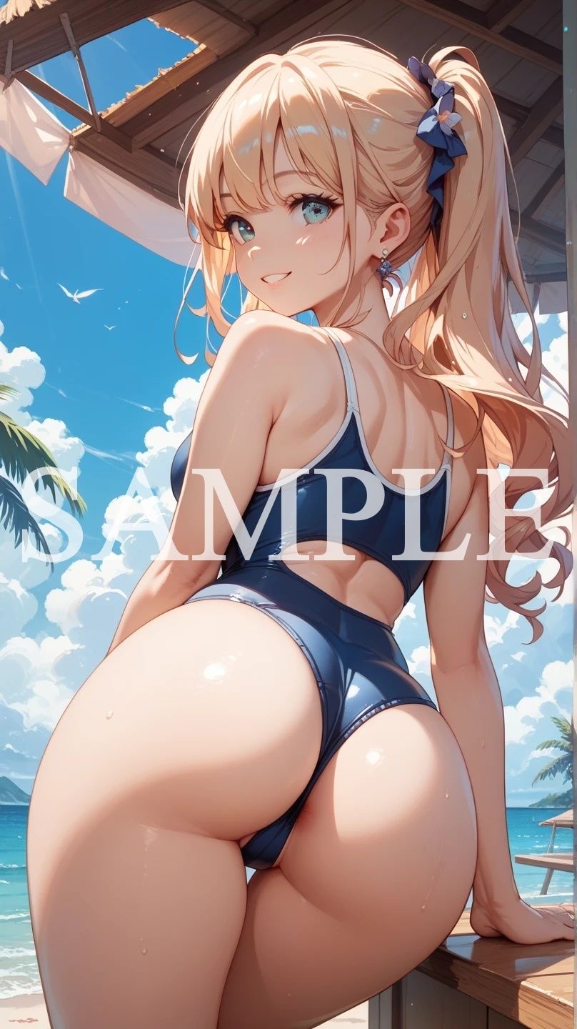 【豪華500枚セット】Blue Swimsuit サンプル4ページ目