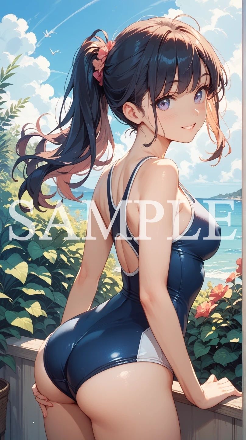 【豪華500枚セット】Blue Swimsuit サンプル5ページ目