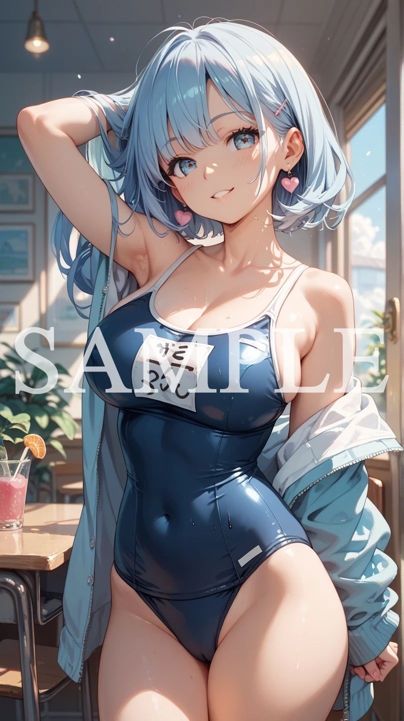 【豪華500枚セット】Blue Swimsuit サンプル10ページ目