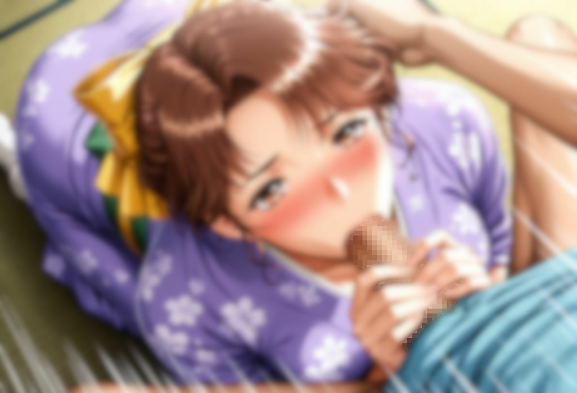 ストーリー風、イラスト集。日本語、吹き出しコメントあり。清楚系着物女性のお誘い。 サンプル5ページ目
