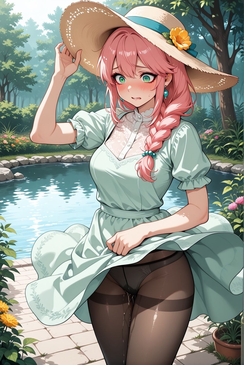 美しきおもらしの園 サンプル1ページ目