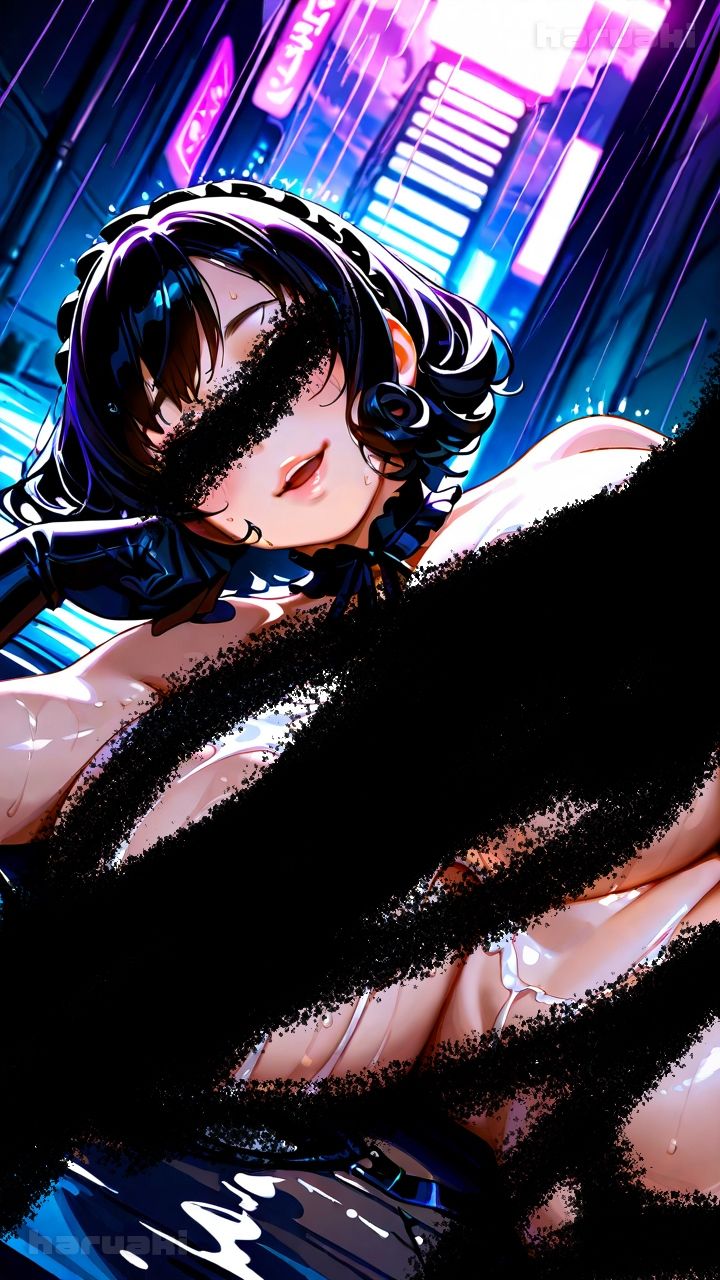 【AIアニメ巨乳美女写真集】Vol.16路地で出会ったふわふわ系ゴスロリ山口さんのおっぱいバトル サンプル5ページ目