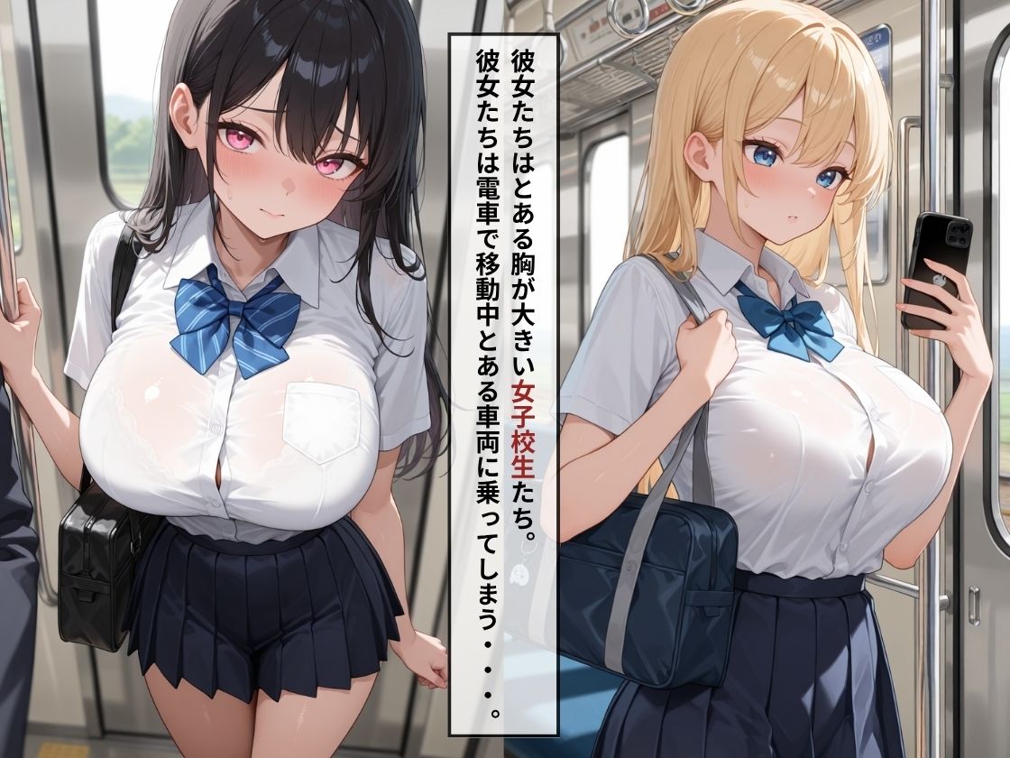 女子校生肉便器〜とある爆乳女子校生らが性処理化し快楽堕ちしていく:痴●電車編〜 サンプル1ページ目