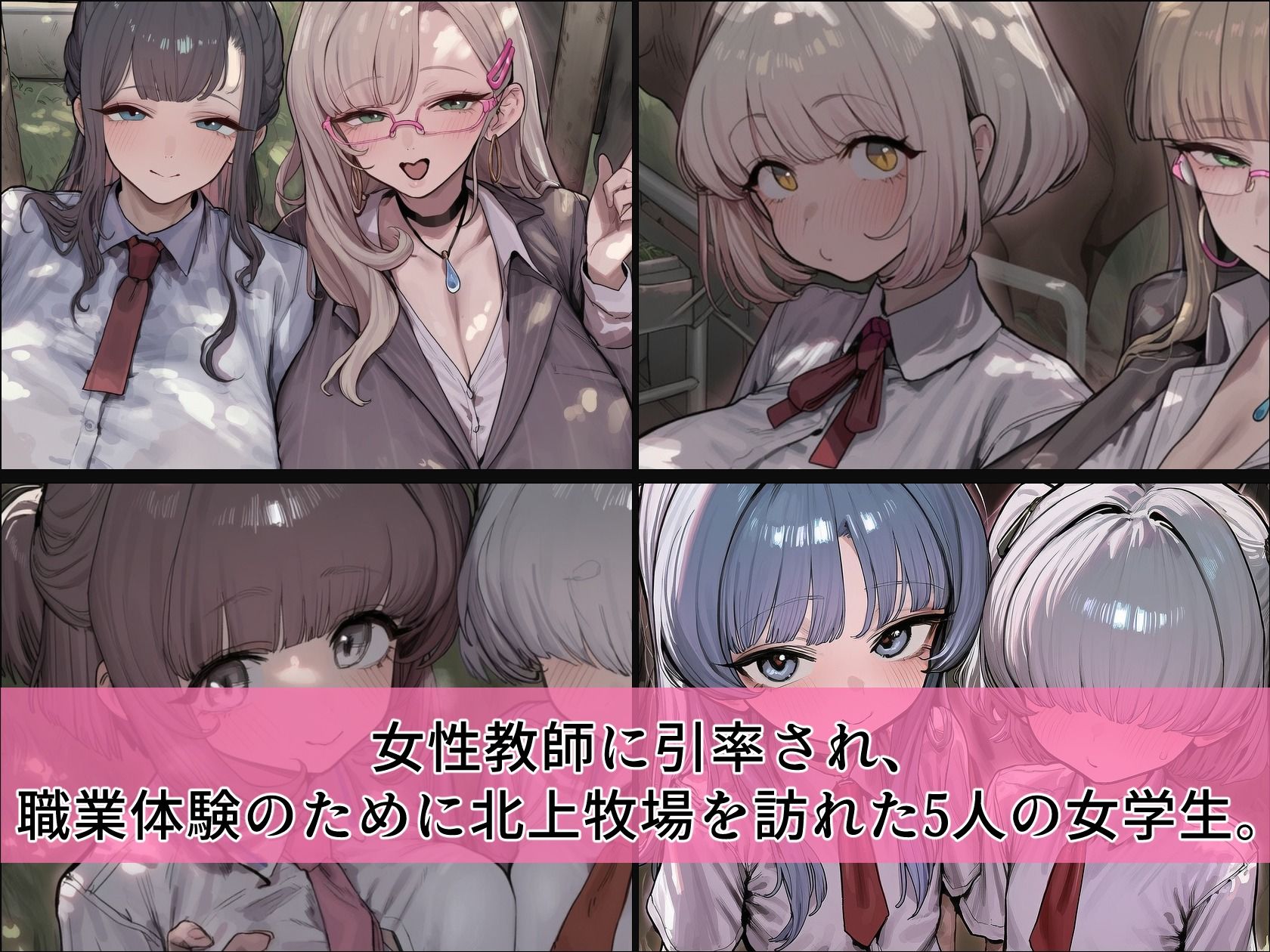 BreedingParty  爆乳ギャルの雌乳牛化計画  〜飲んだら最後、種付けは孕むまで〜  第一話  みうとゆいな サンプル2ページ目