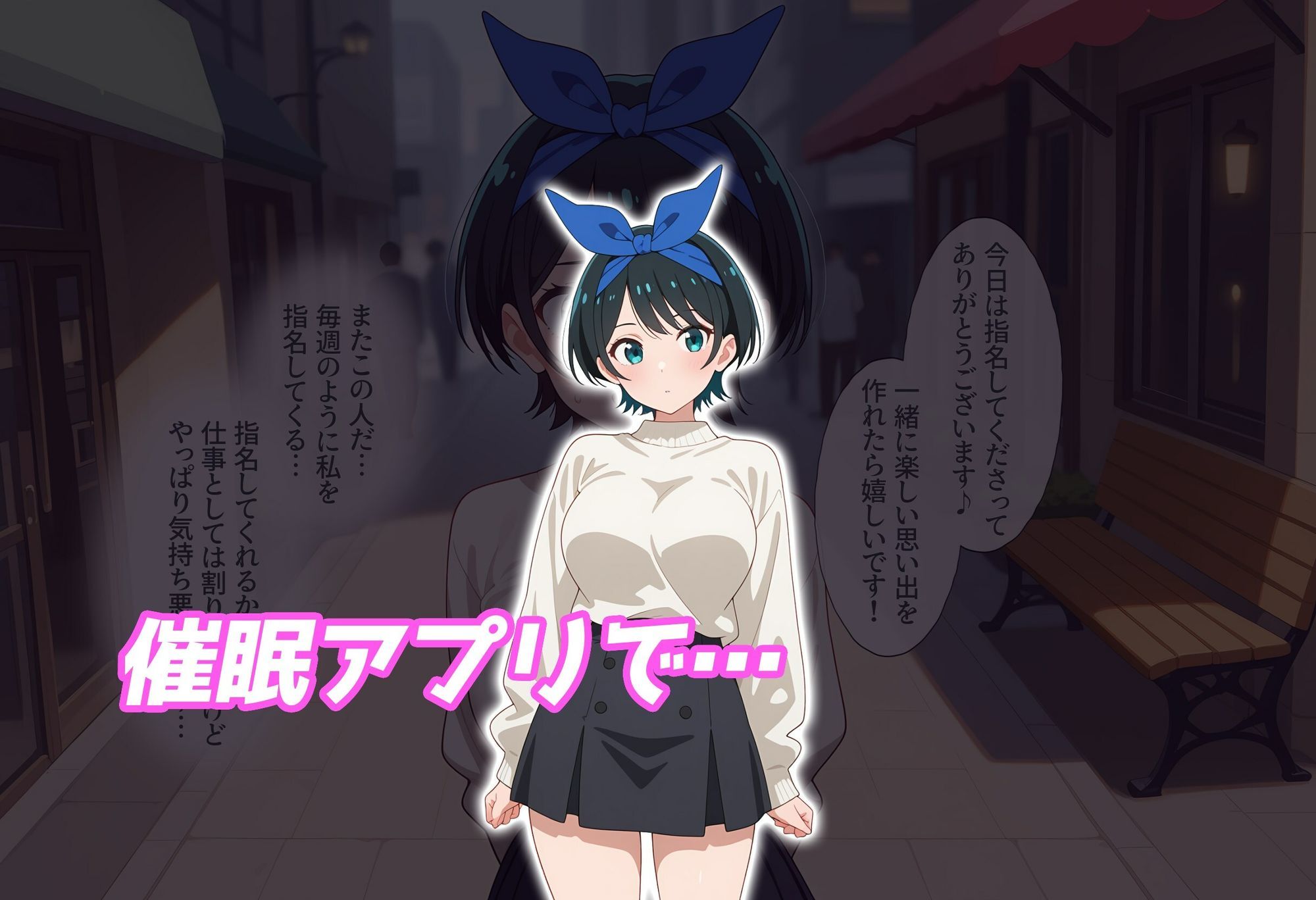 【洗脳服従】レンタル彼女の人気キャストも、催●アプリで自分専用生ハメ彼女 サンプル4ページ目