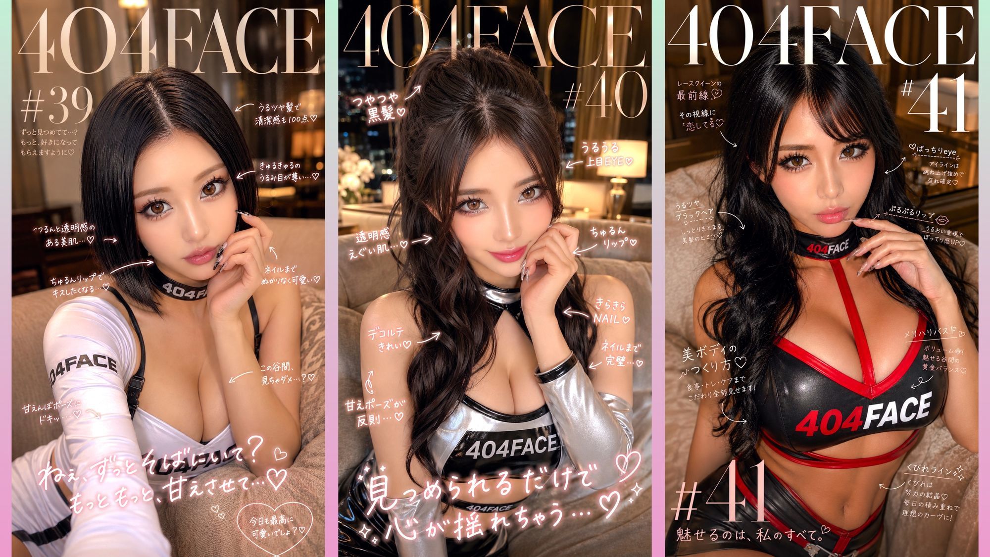 【404FACE】GARQUEEN ド派手メイクの最強レースクイーンギャルに大量顔射！☆48人☆【4K超高画質動画】Facial Compilation サンプル7ページ目
