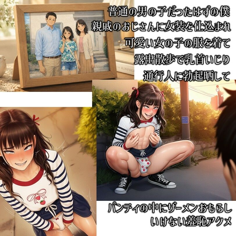 女の子になった僕-メス堕ち志願女装露出散歩 サンプル1ページ目