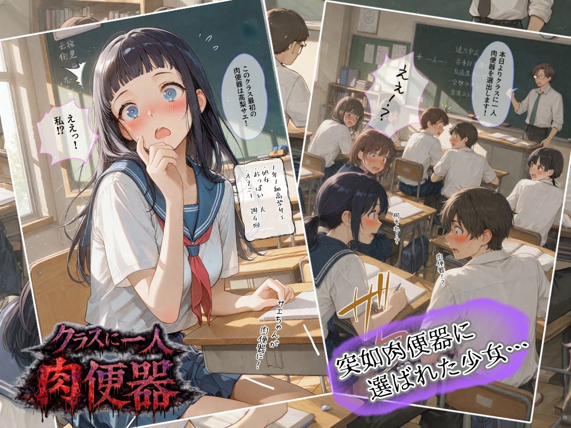 クラスに一人肉便器 サンプル1ページ目