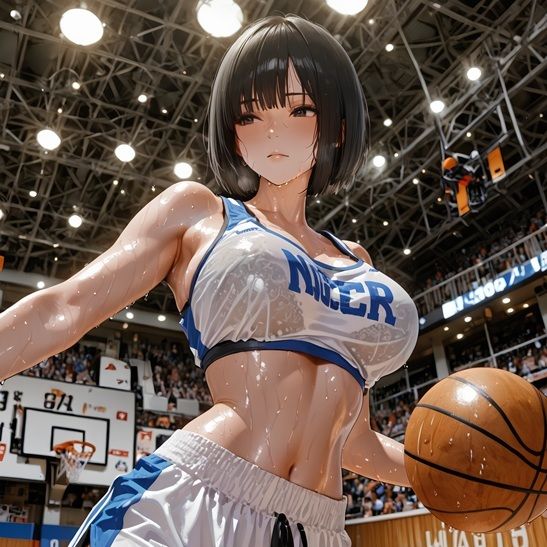 スポーツ女子セクシーイラスト集『ショートボブバスケ女子武内のあ』 サンプル10ページ目