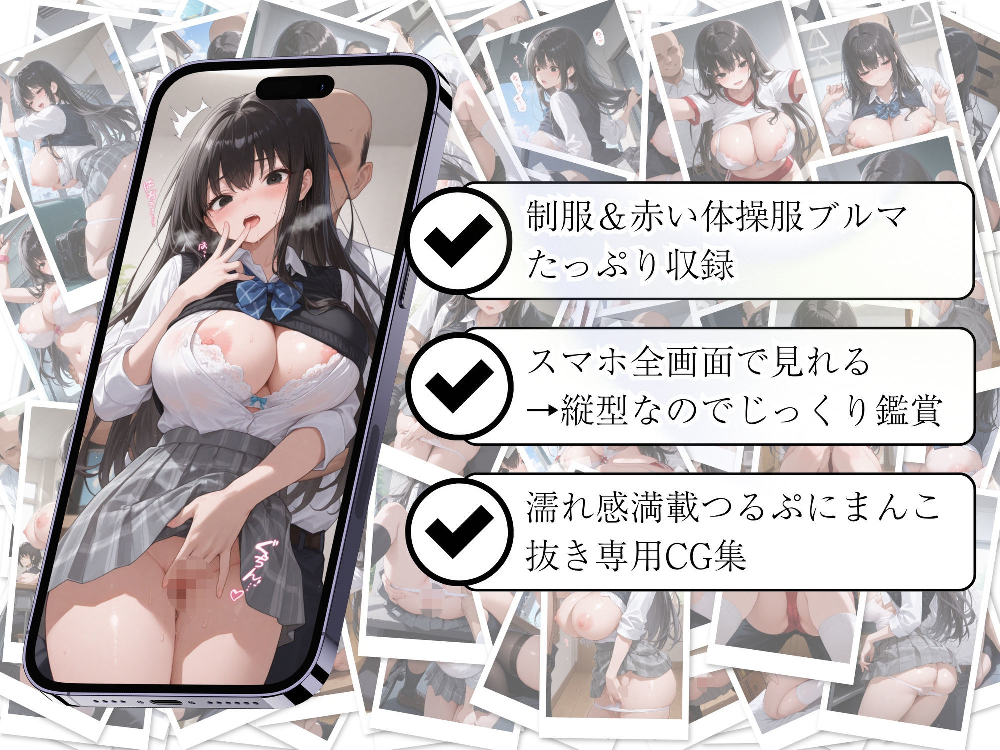 爆乳制服生徒会長が先生たちに輪●される〜赤ブルマと教室編〜 サンプル1ページ目