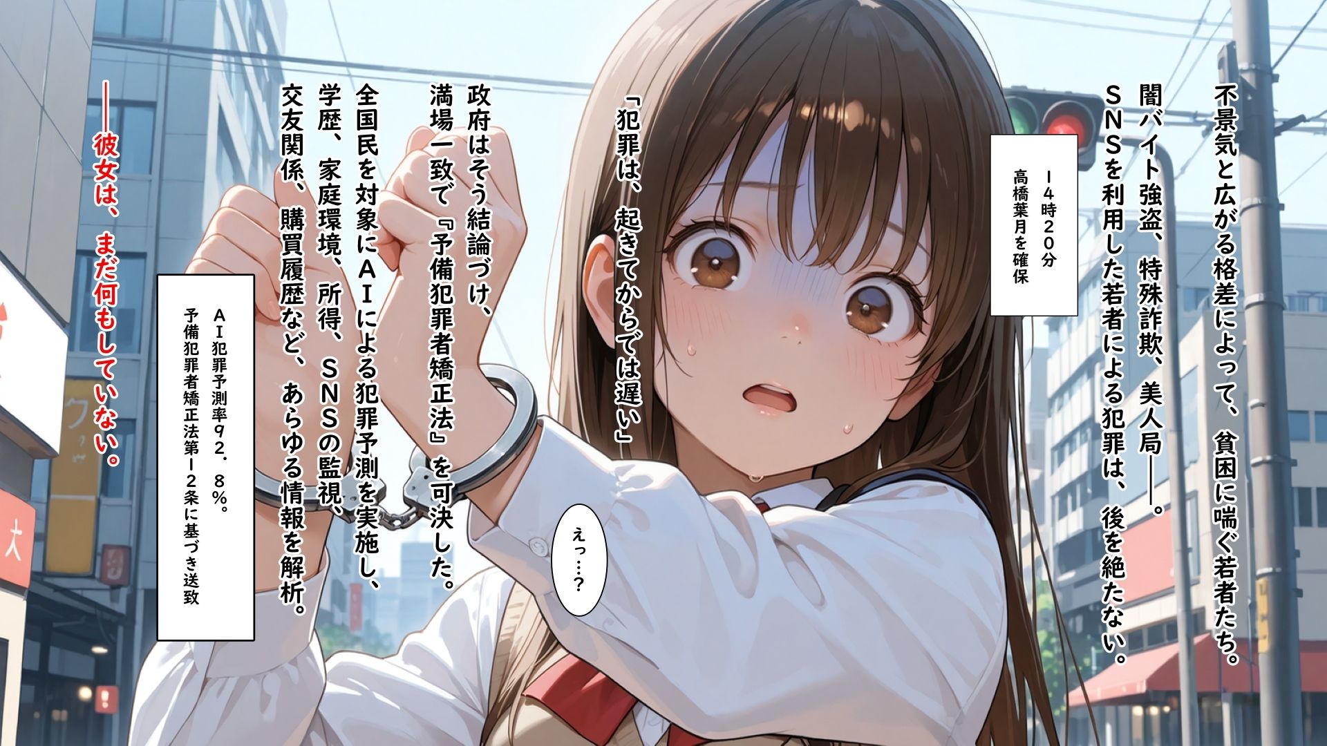 AI予測犯罪者の少女たち〜矯正施設観察記録〜 サンプル1ページ目