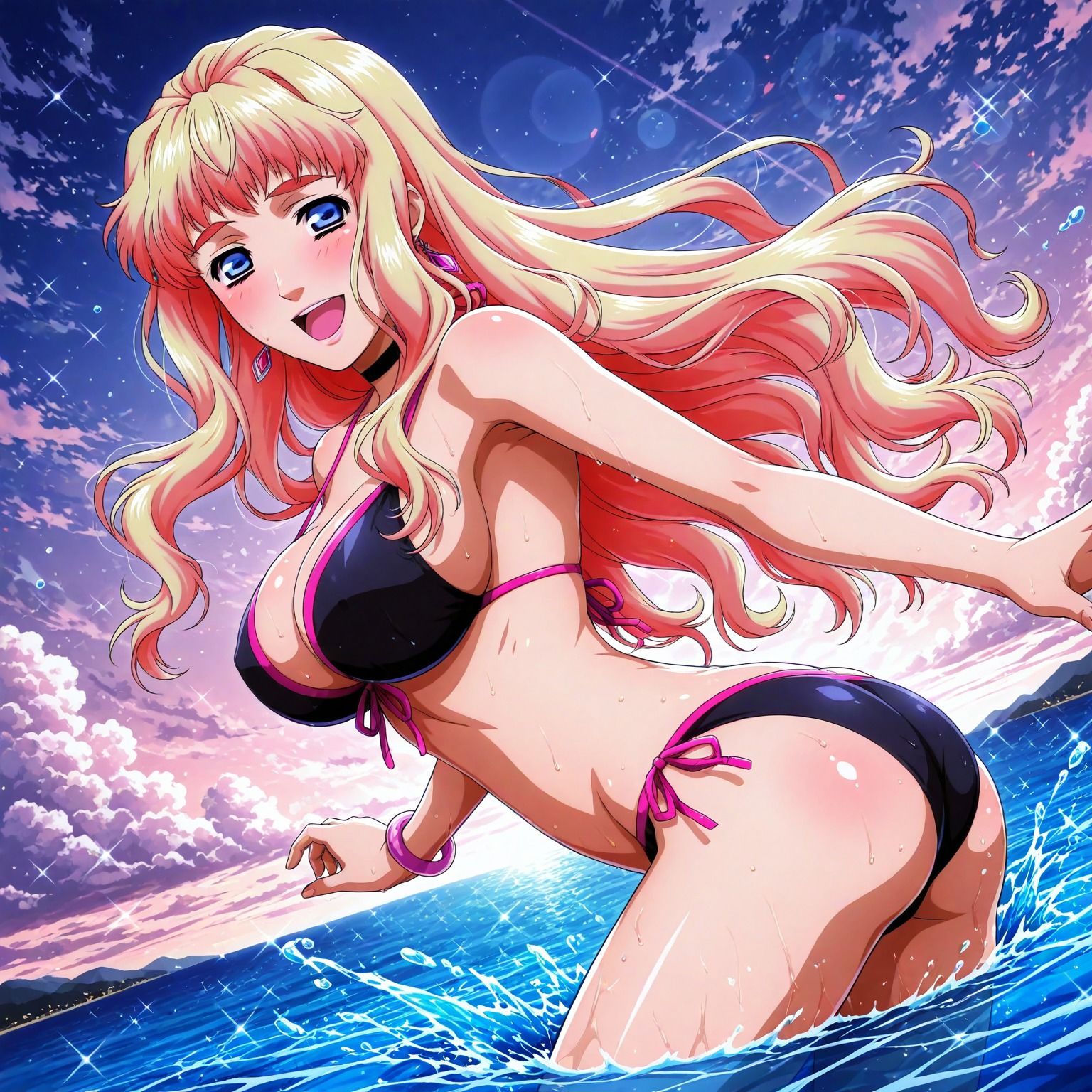 真夏の物語〜銀河の妖精シェリル・〇ーム、海でイチャラブ編〜 サンプル4ページ目