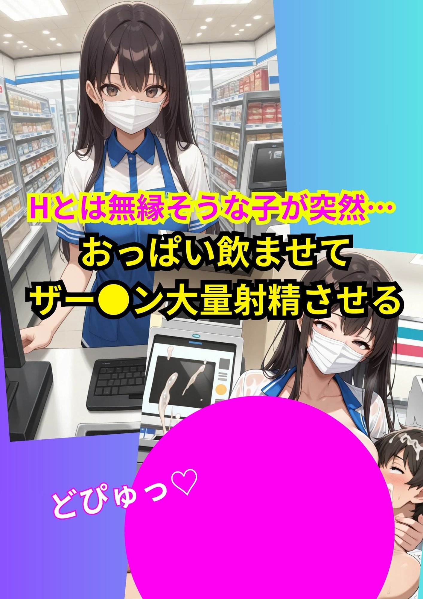 美少女たちの2コマ落ちCG集「セリフ入り授乳手コキ」 サンプル1ページ目