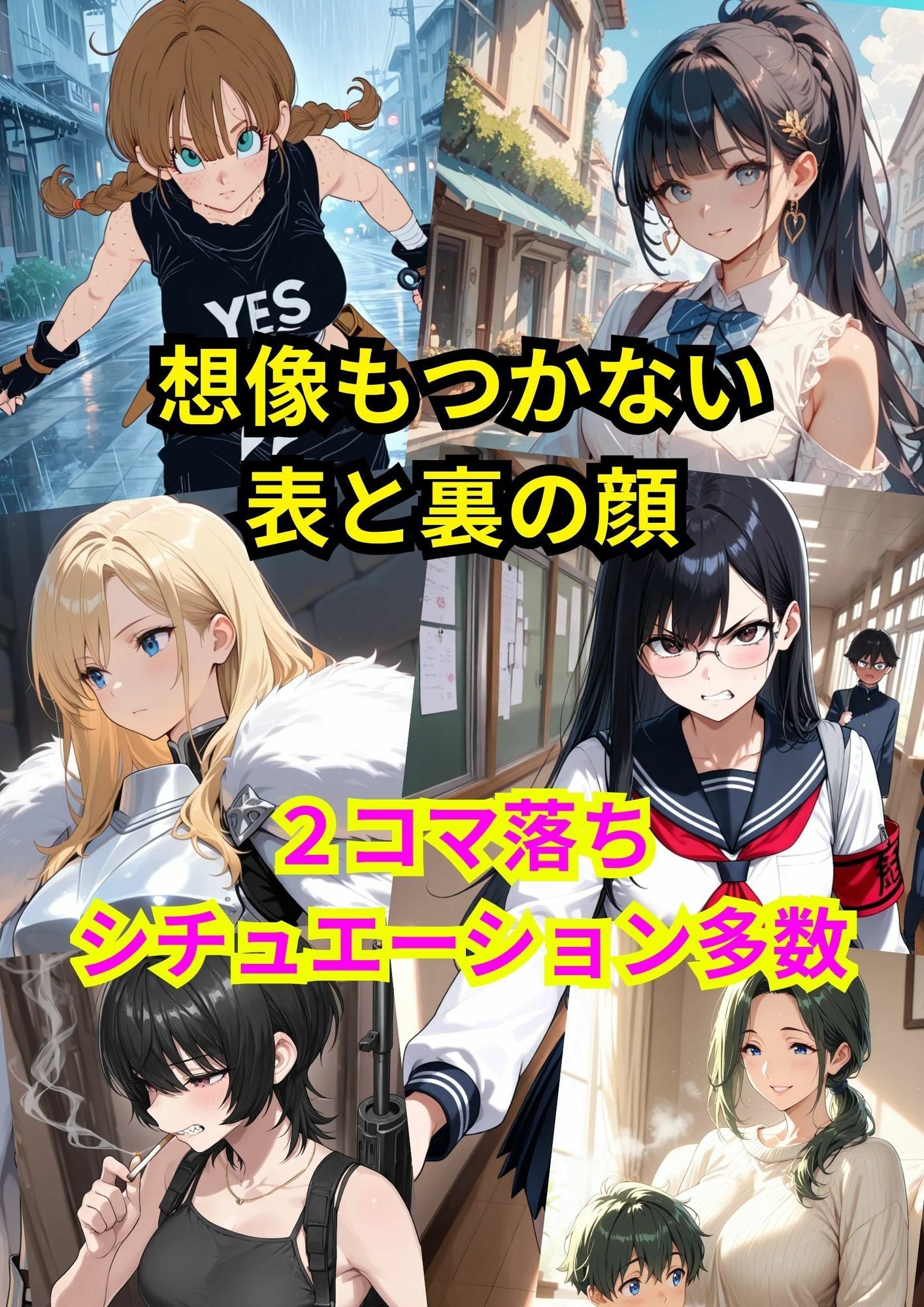 美少女たちの2コマ落ちCG集「セリフ入り授乳手コキ」 サンプル4ページ目
