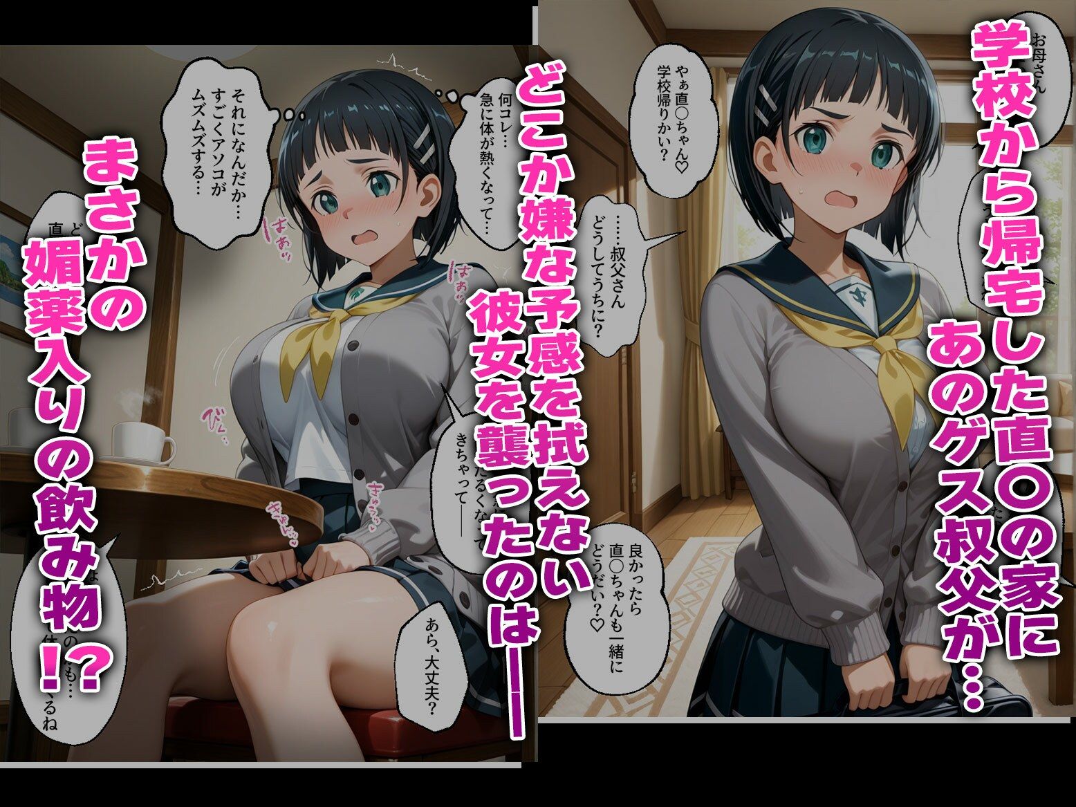 【SA〇】寝取られ堕ちる彼女たち4 〜産後処女×媚薬レ〇プ〜 サンプル4ページ目