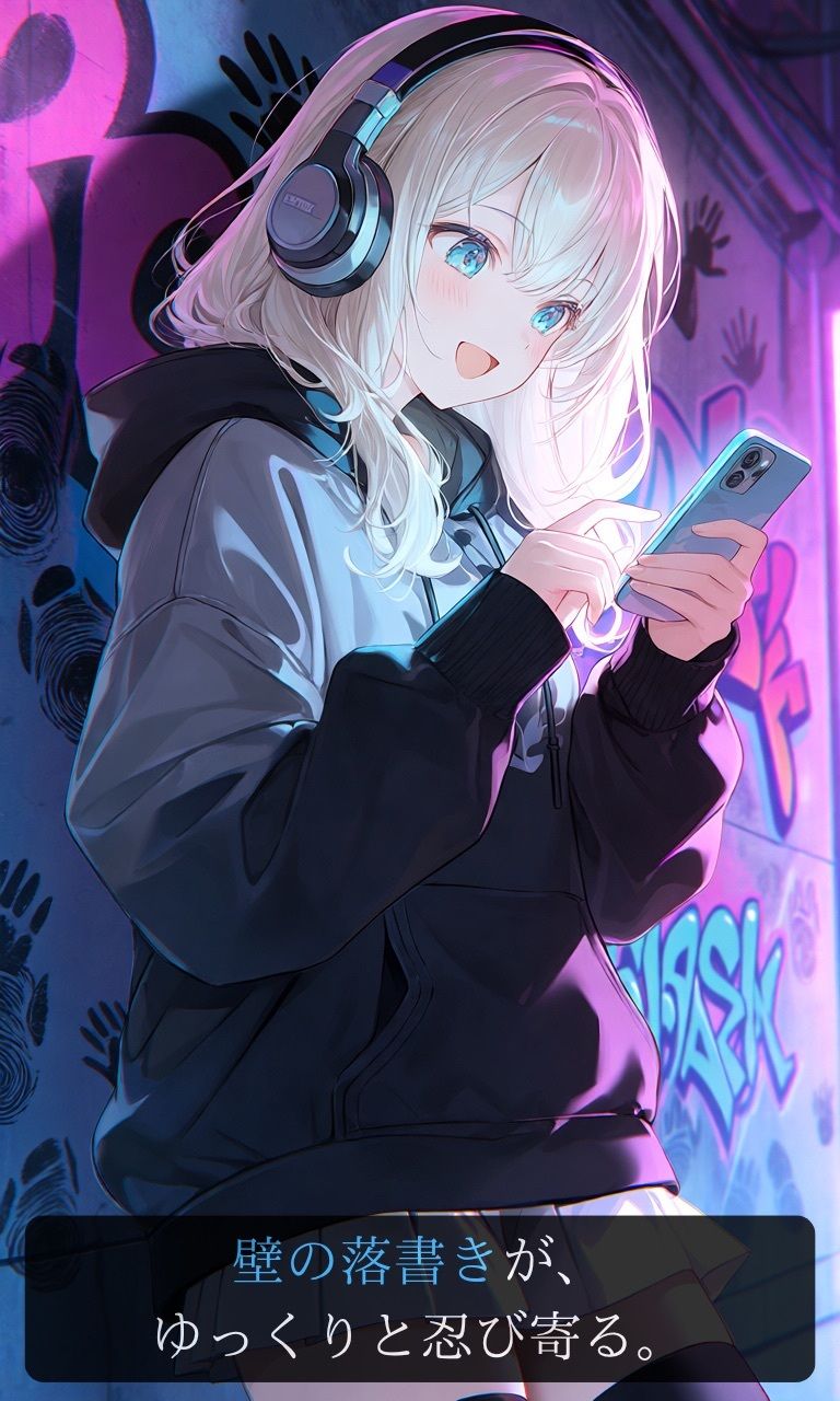【豪華版】ダーク・グラフィティ-ストリート系少女、黒い落書きに呼吸を奪われる裏路地-【ニーソックス/首絞め/拘束/絶対領域/美少女】 サンプル3ページ目