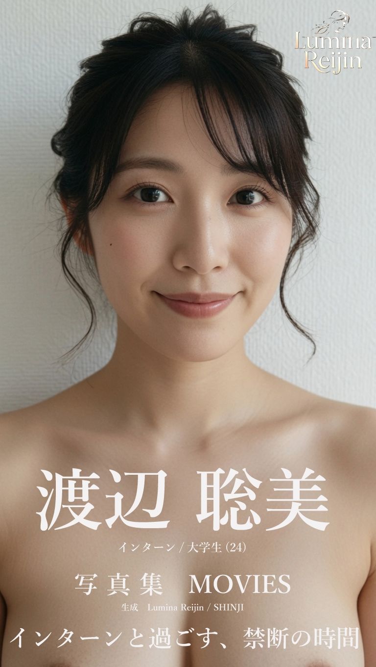 【AI生成】AI写真集 Vol.4 渡辺 聡美 インターン/大学生（20）「インターンと過ごす、禁断の時間」 サンプル2ページ目